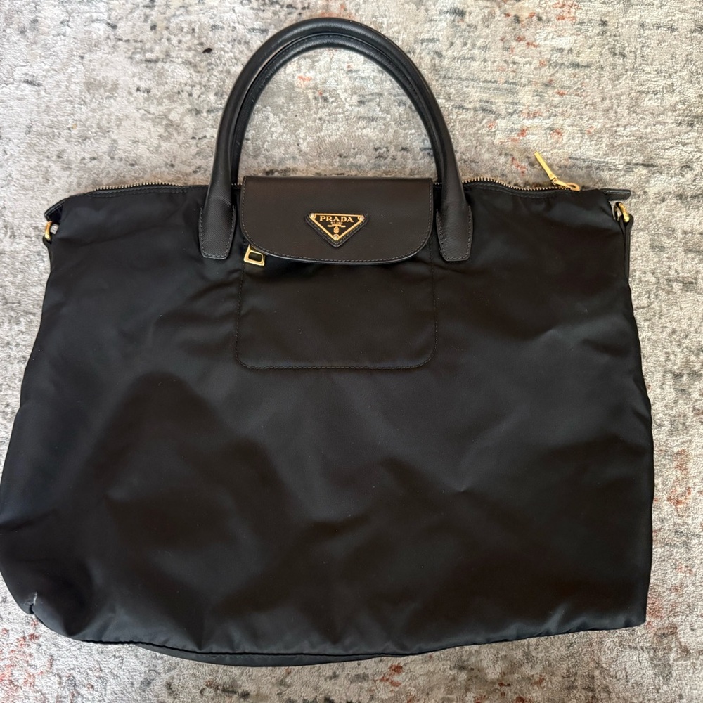 Prada Tessuto Nylon Tote with crossbody strap